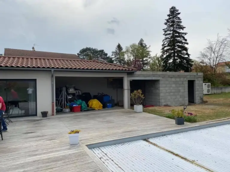 Extension de garage — réalisation Chéroise de Bâtiment