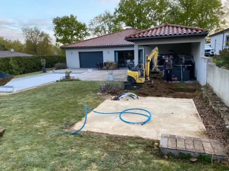 Extension de garage — réalisation Chéroise de Bâtiment